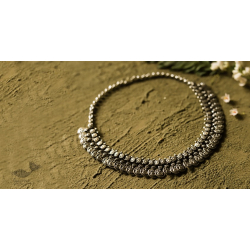 धरा ✽ Antique Finish White Metal ✽ Necklace { 49 }